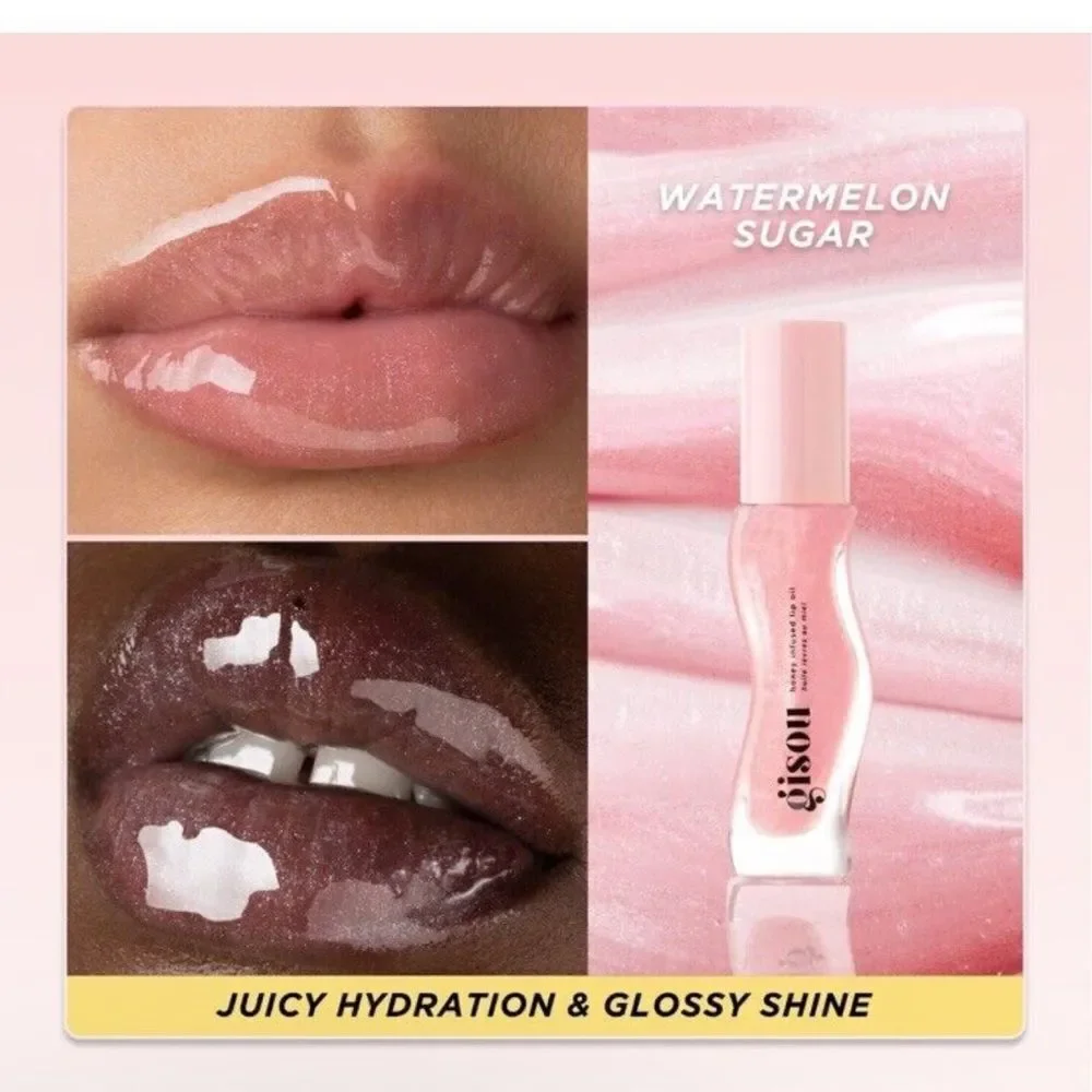 NEW GISOU Watermelon Sugar Gisou Honey Infused Hydrating Lip Oil NIB